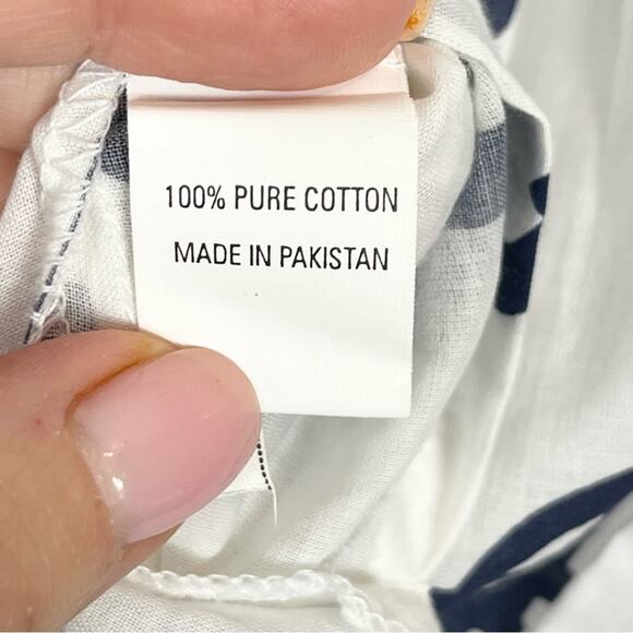 Barbara Gerwit Tunic Top Beach Cover Up Women’s size XS White Navy Blue Anchors - Picture 7 of 8